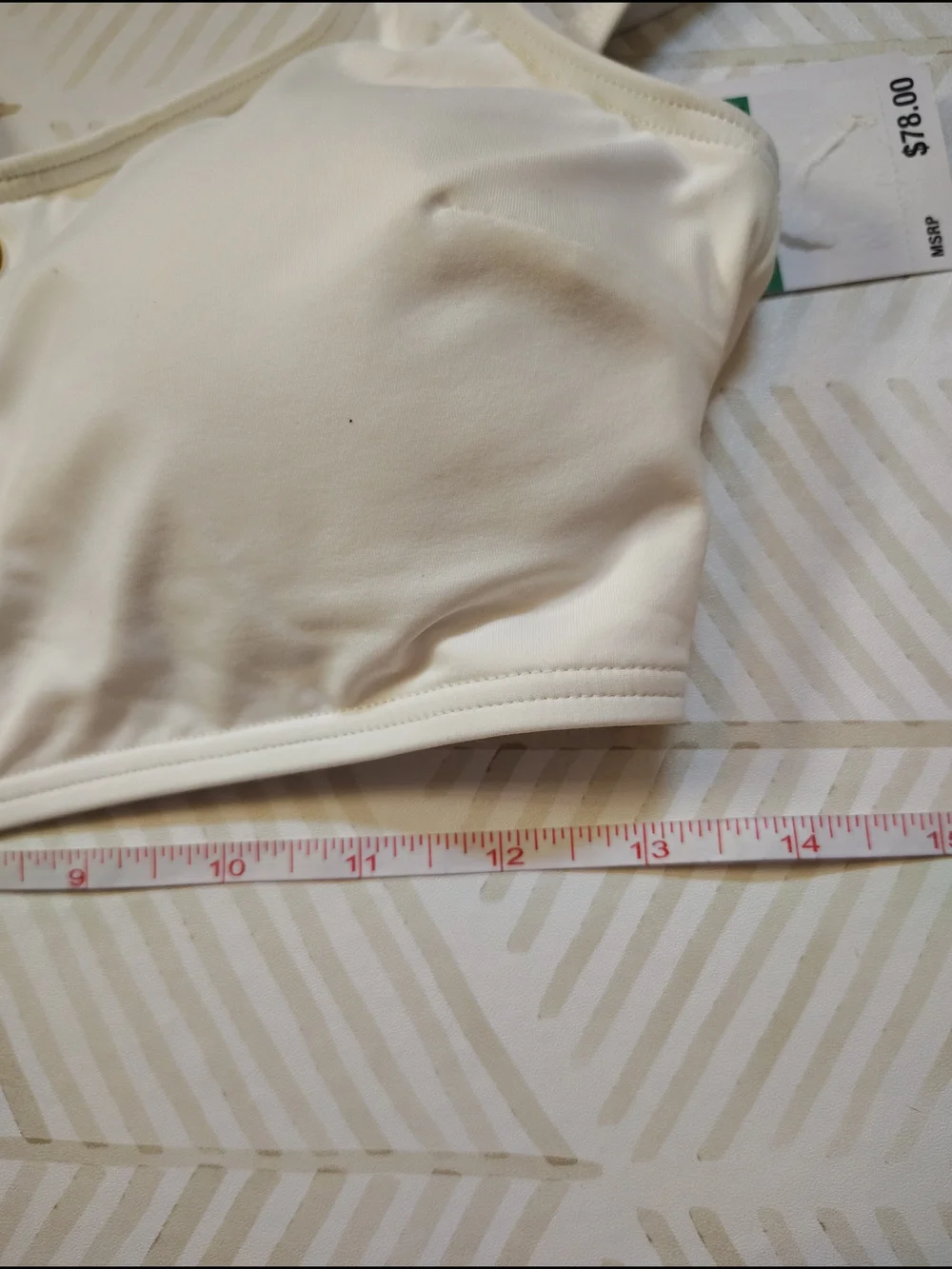 Nwt Michael Kors White Lace-Up Bikini Top‎ Large